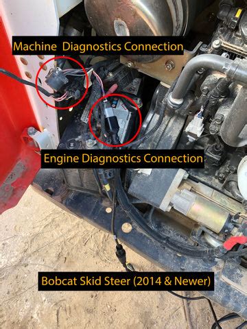 location of diagnostic port on bobcat skid steer|bobcat skid steer cable connection.